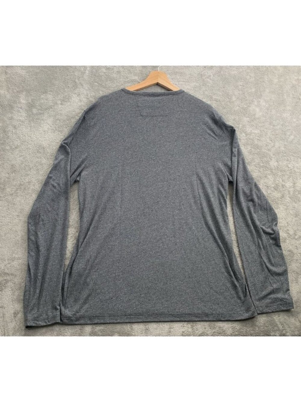 John Varvatos Star USA Shirt Mens XL 4 Button Henley Logo Long Sleeve Preppy - Picture 7 of 8